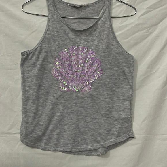 H&M All New Stylish and fancy Grey Sequin Top in Size M